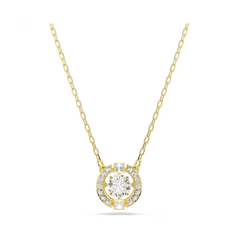 Collana Dorata Pendente Una Angelic, Taglio Misto Donna Swarovski