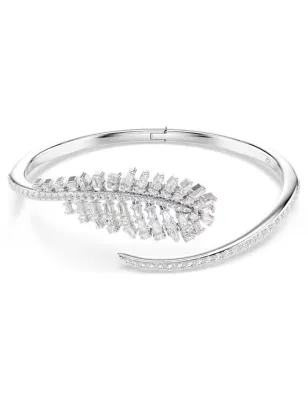 Bracciale Rigido Vienna, Piuma, Bianca, mis.L Donna Swarovski