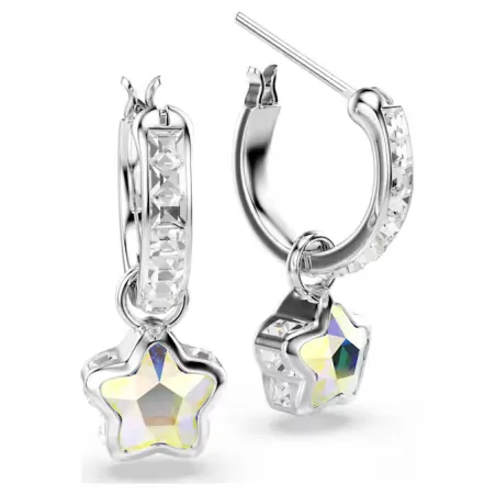 Orecchini Pendenti Chroma, Stella, Placcato Rodio Donna Swarovski
