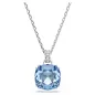 Collana Pendente Millenia, Taglio Cushion, Blu Donna Swarovski