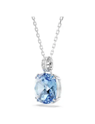 Collana Pendente Millenia, Taglio Cushion, Blu Donna Swarovski