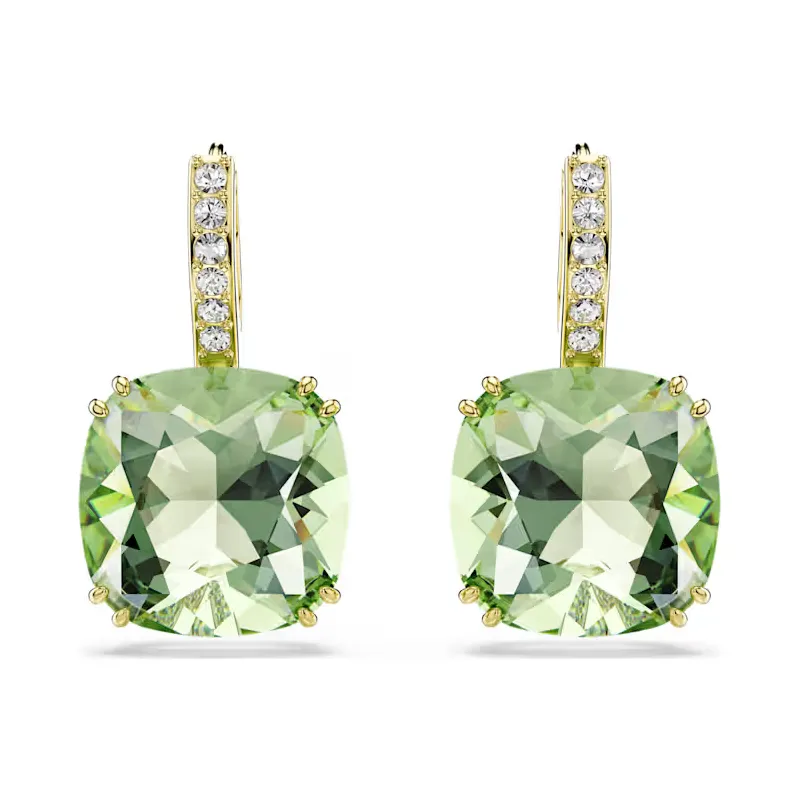 Orecchini Pendenti Millenia,Verdi, Finitura Oro 18K Donna Swarovski Orecchini Pendenti Millenia,Verdi, Finitura Oro 18K Donna Swarovski