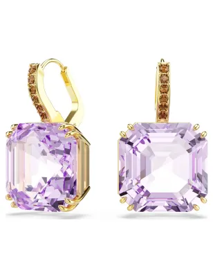 Orecchini Pendenti Millenia, Viola, Taglio Squadrato Donna Swarovski - category_name - XDMG De Marchi Gianotti