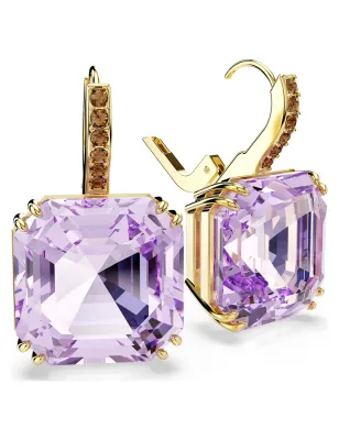 Orecchini Pendenti Millenia, Viola, Taglio Squadrato Donna Swarovski - category_name - XDMG De Marchi Gianotti
