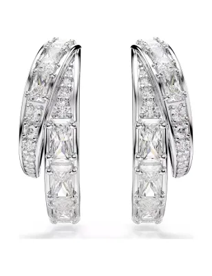 Orecchini a Cerchio Vienna, Bianchi, Taglio Misto Donna Swarovski - category_name - XDMG De Marchi Gianotti