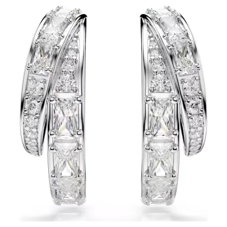 Orecchini a Cerchio Vienna, Bianchi, Taglio Misto Donna Swarovski - category_name - XDMG De Marchi Gianotti