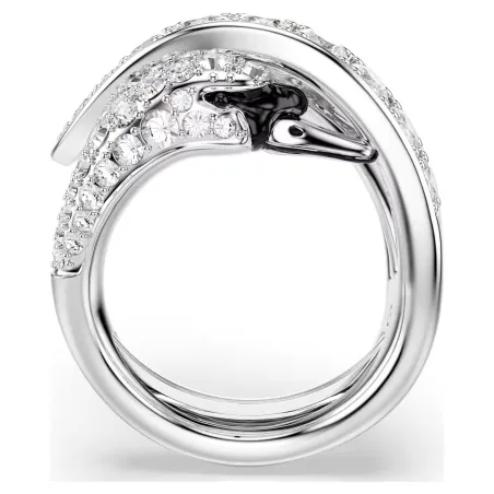 Anello Cocktail Vienna, Cigno, Bianco, mis.55-60 Donna Swarovski