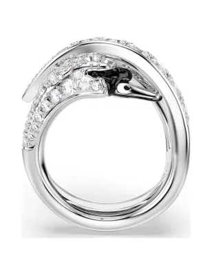 Anello Cocktail Vienna, Cigno, Bianco, mis.50-55 Donna Swarovski