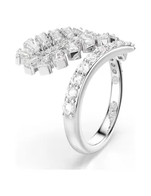 Anello Aperto Vienna, Piuma, Bianco, mis.55 Donna Swarovski