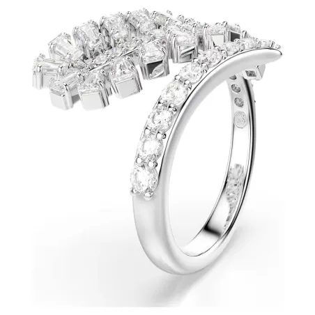 Anello Aperto Vienna, Piuma, Bianco, mis.52 Donna Swarovski