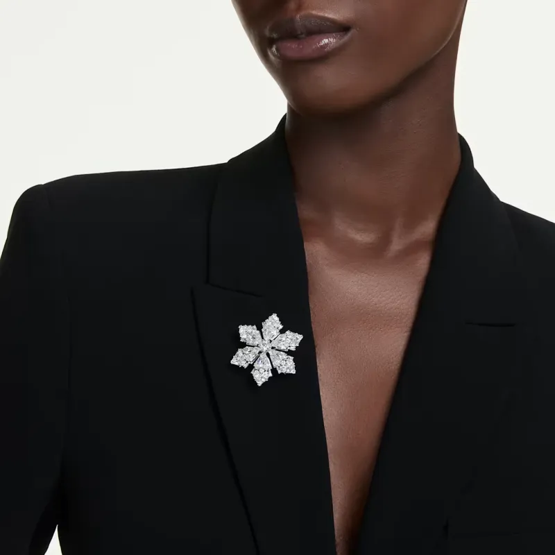 Collana e Spilla Idyllia, Fiocco di Neve, Bianco Donna Swarovski Collana e Spilla Idyllia, Fiocco di Neve, Bianco Donna Swarovski