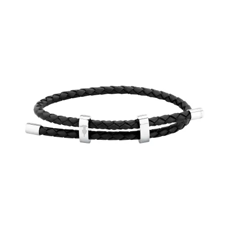 Bracciale T-Leather Doppio Giro Nero Silver TJAXZ18 Uomo Trussardi - category_name - XDMG De Marchi Gianotti