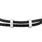 Bracciale T-Leather Doppio Giro Nero Silver TJAXZ18 Uomo Trussardi Bracciale T-Leather Doppio Giro Nero Silver TJAXZ18 Uomo Trussardi