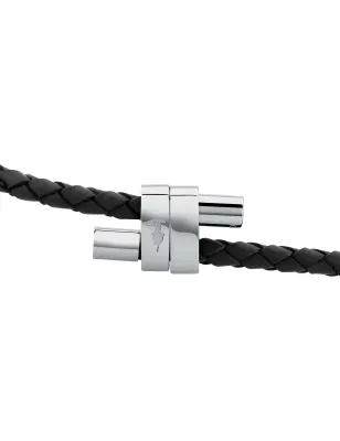 Bracciale T-Leather Doppio Giro Nero Silver TJAXZ18 Uomo Trussardi - category_name - XDMG De Marchi Gianotti