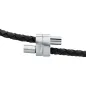 Bracciale T-Leather Doppio Giro Nero Silver TJAXZ18 Uomo Trussardi Bracciale T-Leather Doppio Giro Nero Silver TJAXZ18 Uomo Trussardi