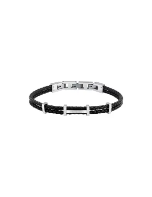 Bracciale T-Leather Doppio Filo Nero Silver TJAXZ13 Uomo Trussardi - category_name - XDMG De Marchi Gianotti