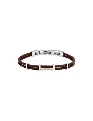 Bracciale T-Leather Doppio Filo Marrone TJAXZ12 Uomo Trussardi - category_name - XDMG De Marchi Gianotti