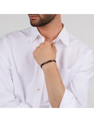 Bracciale T-Leather Doppio Filo Marrone TJAXZ12 Uomo Trussardi - category_name - XDMG De Marchi Gianotti