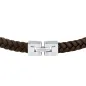 Bracciale T-Leather Treccia Marrone Silver TJAXZ01 Uomo Trussardi Bracciale T-Leather Treccia Marrone Silver TJAXZ01 Uomo Trussardi
