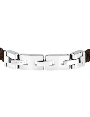 Bracciale T-Leather Treccia Marrone Silver TJAXZ01 Uomo Trussardi - category_name - XDMG De Marchi Gianotti
