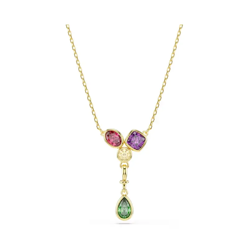 Collana Pendente a Y Imber, Multicolore, Finitura Oro 18K Swarovski Collana Pendente a Y Imber, Multicolore, Finitura Oro 18K Swarovski