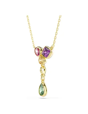 Collana Pendente a Y Imber, Multicolore, Finitura Oro 18K Swarovski
