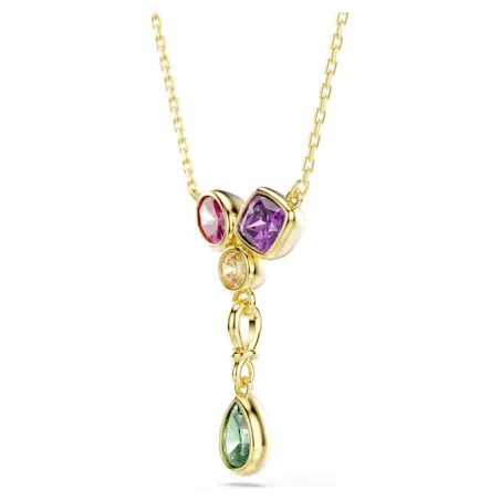 Collana Pendente a Y Imber, Multicolore, Finitura Oro 18K Swarovski