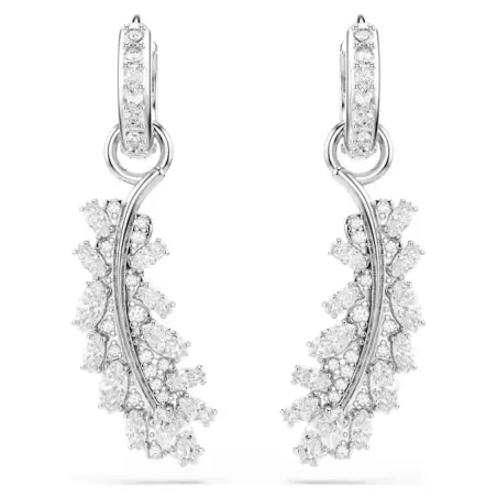 Orecchini Vienna, Piuma, Bianchi, Placcato Rodio Donna Swarovski - category_name - XDMG De Marchi Gianotti