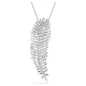 Collana e Spilla Vienna, Piuma, Bianca Donna Swarovski