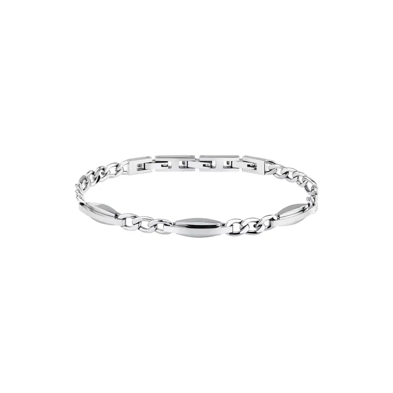 Bracciale T-Steel Catena Mista Ovale Silver TJAXV39 Uomo Trussardi Bracciale T-Steel Catena Mista Ovale Silver TJAXV39 Uomo Trussardi