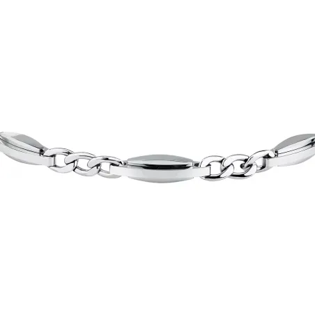 Bracciale T-Steel Catena Mista Ovale Silver TJAXV39 Uomo Trussardi