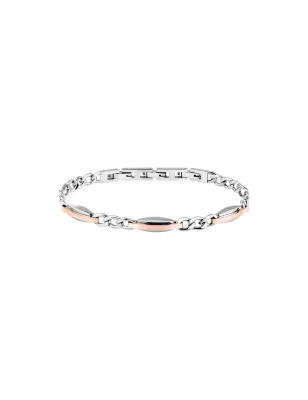 Bracciale T-Steel Catena Ovale Bicolore TJAXV38 Uomo Trussardi - category_name - XDMG De Marchi Gianotti