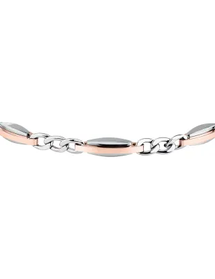 Bracciale T-Steel Catena Ovale Bicolore TJAXV38 Uomo Trussardi