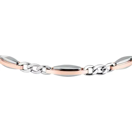 Bracciale T-Steel Catena Ovale Bicolore TJAXV38 Uomo Trussardi