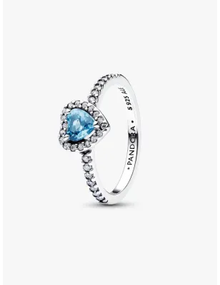 Anello Cuore in Rilievo Azzurro m.54 Donna Pandora - category_name - XDMG De Marchi Gianotti