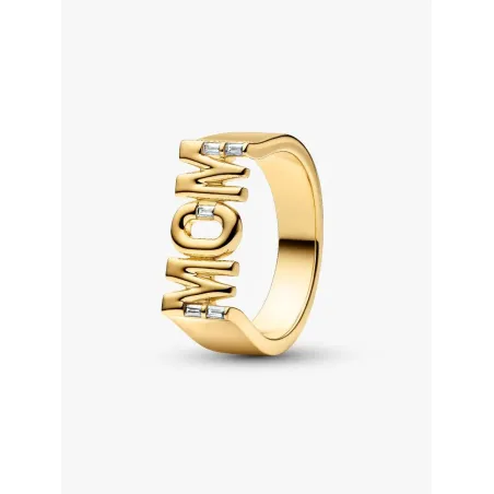 Anello Dorato Sigillo "Mom" mis.54 Donna Pandora - category_name - XDMG De Marchi Gianotti