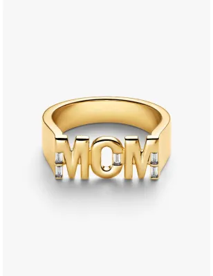 Anello Dorato Sigillo "Mom" mis.54 Donna Pandora