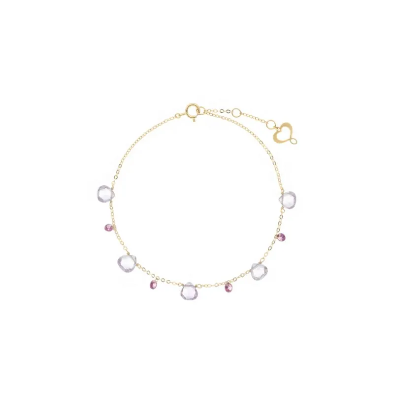 Bracciale 18KT Drops Ametista e Rodocrosite Donna Maman et Sophie