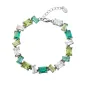 Bracciale Laguna e Zirconi dalle Sfumature Verde Donna Amen