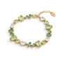 Bracciale Laguna in Acciaio Dorato con Zirconi Verdi Donna Amen
