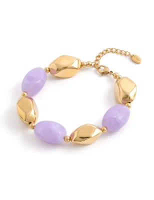 Bracciale Atollo in Acciaio Dorato con Pietre Lilla Donna Amen - category_name - XDMG De Marchi Gianotti