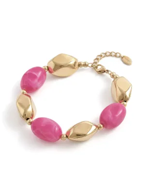 Bracciale Atollo in Acciaio Dorato con Pietre Corallo Donna Amen - category_name - XDMG De Marchi Gianotti