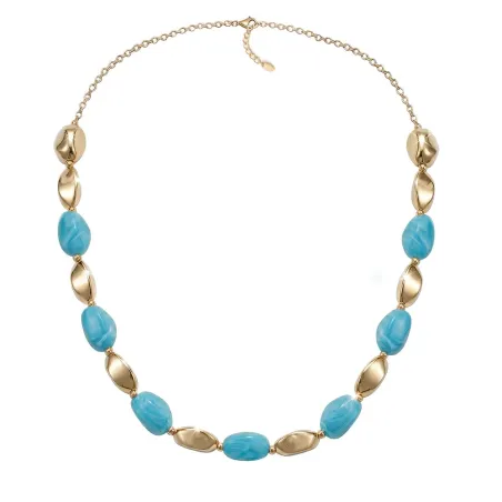 Collana Atollo in Acciaio Dorato con Pietre Acquamarina Donna Amen - category_name - XDMG De Marchi Gianotti