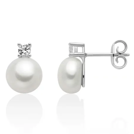 Orecchini Eva Perla Oriente 8,5-9mm Topazio PER2946 Donna Miluna