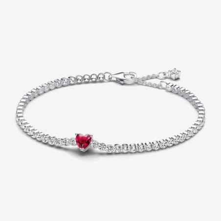 BRACCIALE TENNIS CON CUORE ROSSO DONNA PANDORA  590041C02-18 Pandora