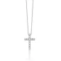 Collana Diamanti 375 Croce Oro Bianco 9x13 CLD4981X Donna Miluna Collana Diamanti 375 Croce Oro Bianco 9x13 CLD4981X Donna Miluna