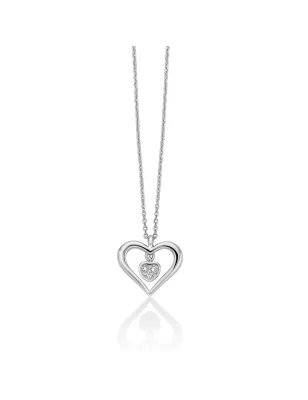 Collana Cuore Oro Bianco 375 Diamante CLD4670X Donna Miluna - category_name - XDMG De Marchi Gianotti