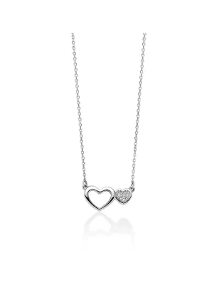 Collana Diamanti 375 Due Cuori Oro Bianco CLD4669X Donna Miluna - category_name - XDMG De Marchi Gianotti