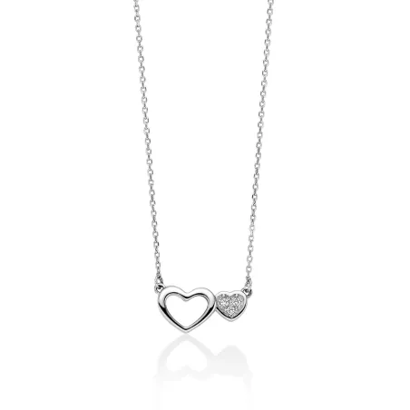 Collana Diamanti 375 Due Cuori Oro Bianco CLD4669X Donna Miluna - category_name - XDMG De Marchi Gianotti
