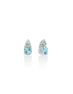 Orecchini Gemma Cielo 375 Topazi Azzurri ERD2817X Donna Miluna - category_name - XDMG De Marchi Gianotti